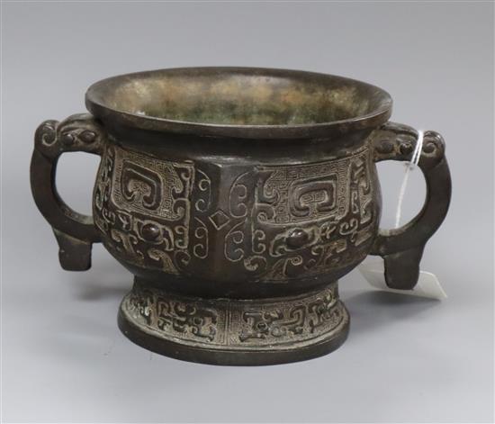 A Chinese bronze censer